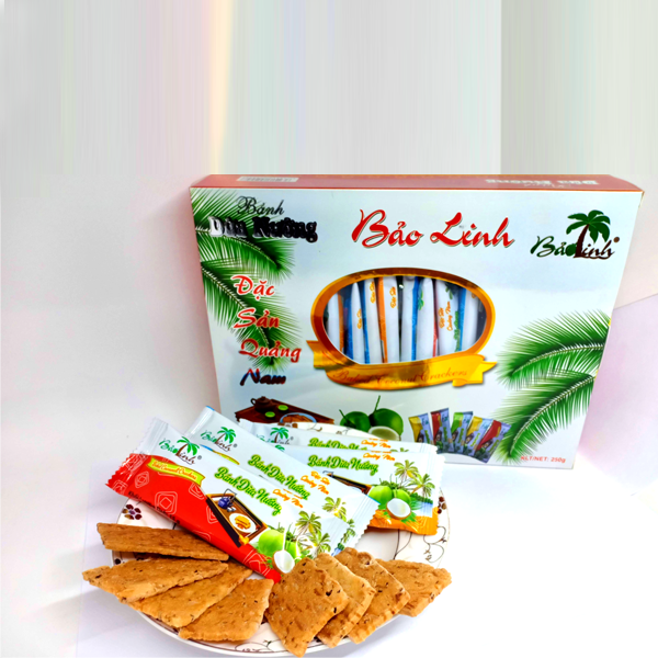 BÁNH DỪA BẢO LINH 250G ( hộp đẹp) - ĐẶC SẢN QUẢNG NAM