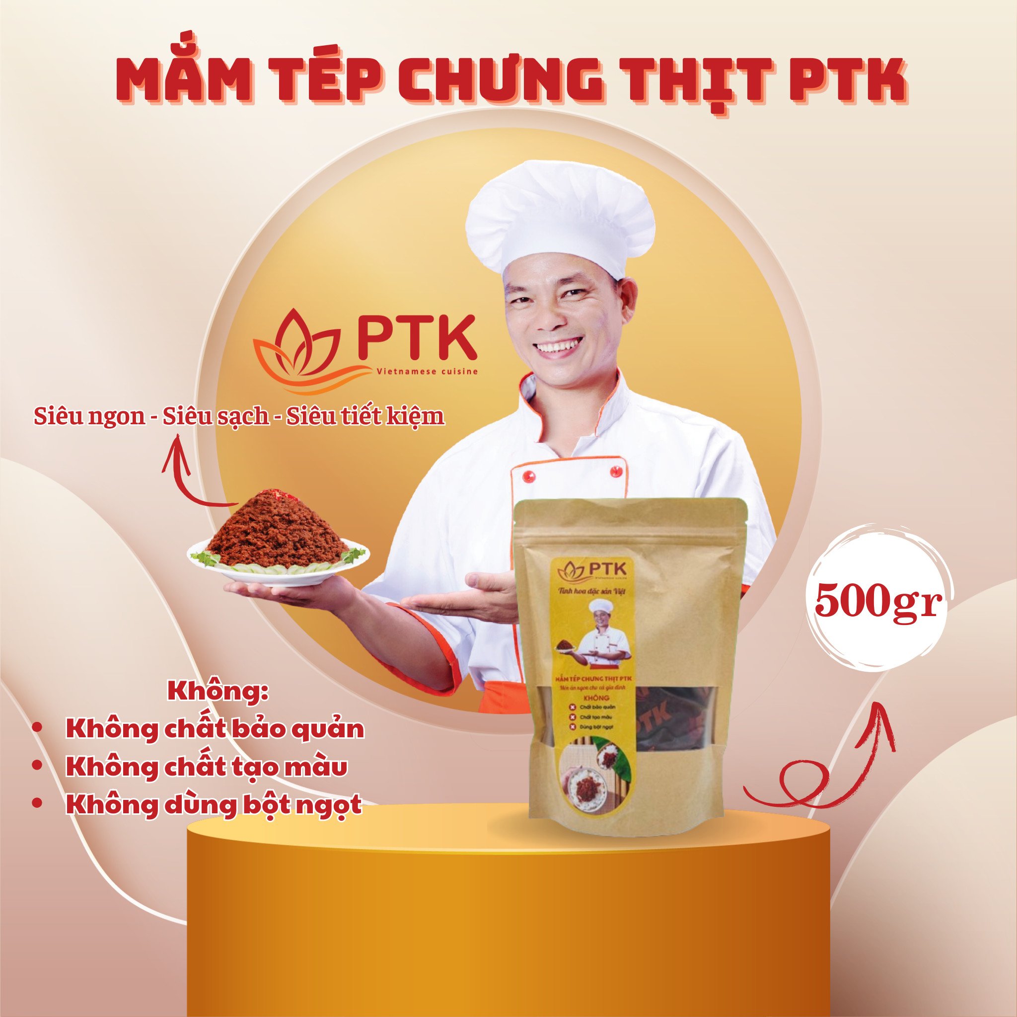 OCOP - Mắm tép chưng thịt PTK túi 500gr