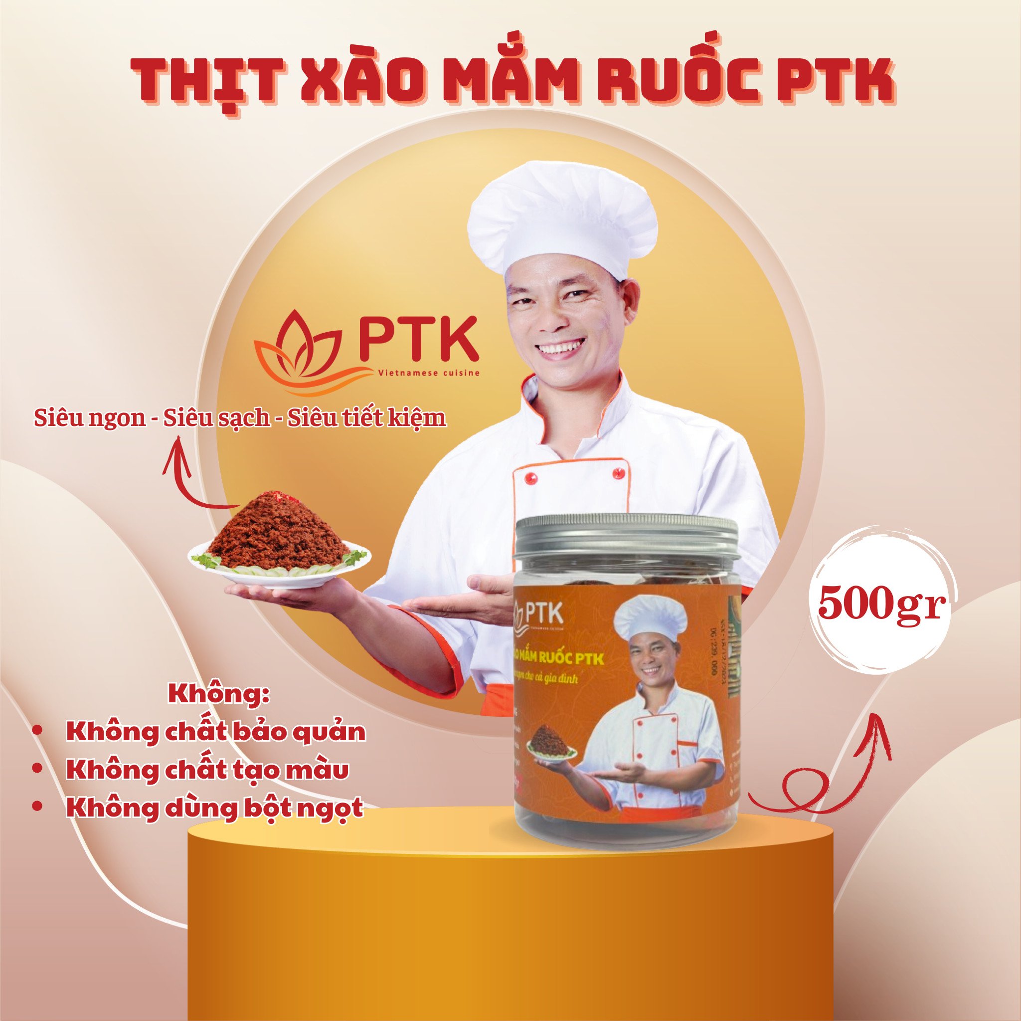 Thit Xào Mắm Ruốc PTK hũ 500gr
