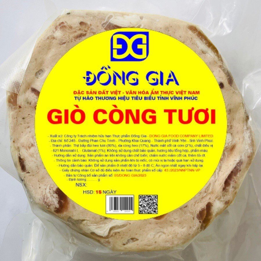 Giò còng tươi khoanh 500gr ( Vận chuyển nhanh nội tỉnh Vĩnh Phúc ) Loại tiêu chuẩn