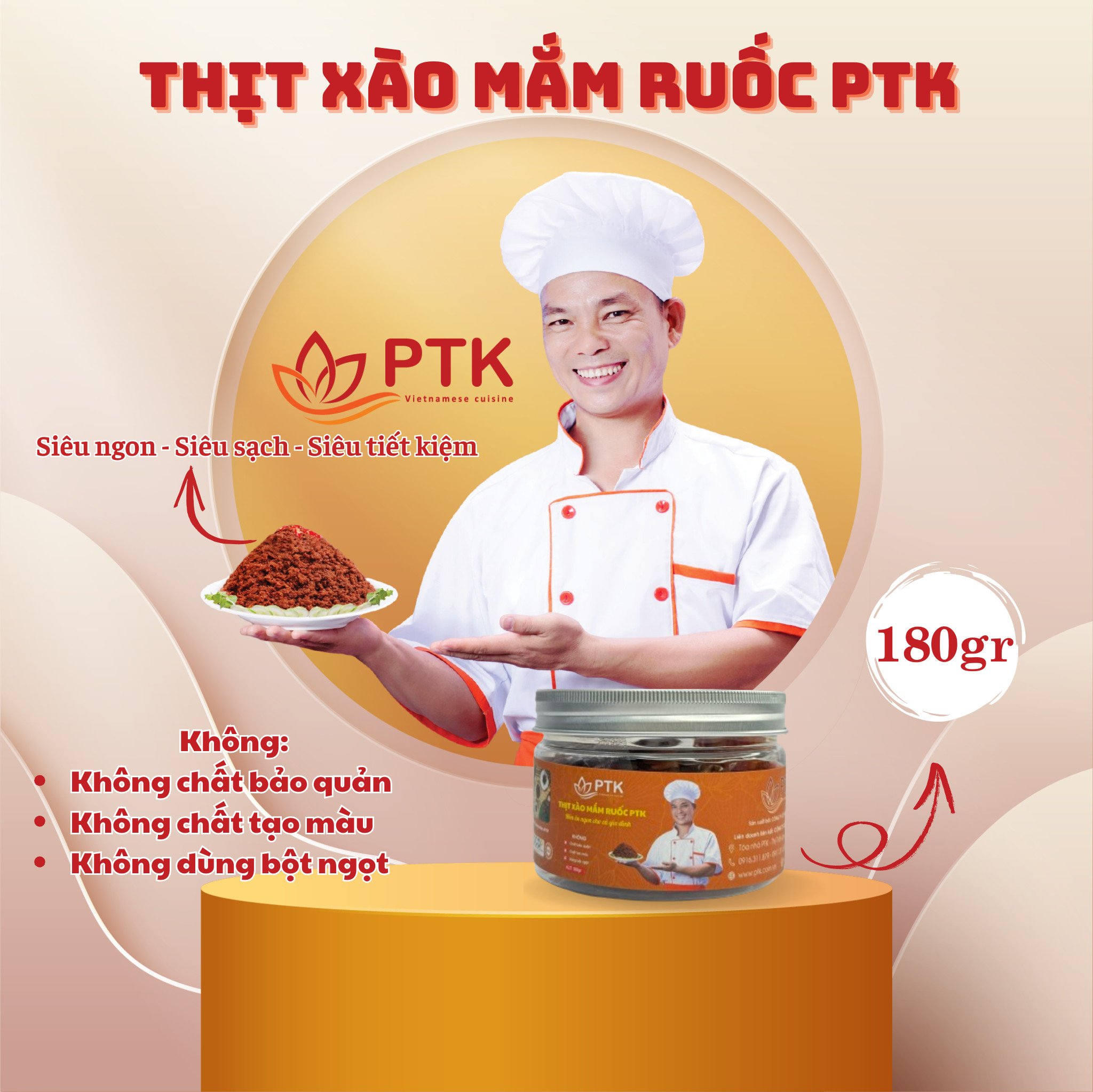 Thịt Xào Mắm ruốc PTK hũ 180gr