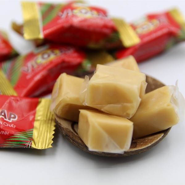 OCOP - Kẹo dừa sáp gói 100g Vicosap - Đặc sản Trà Vinh Vị nguyên chất