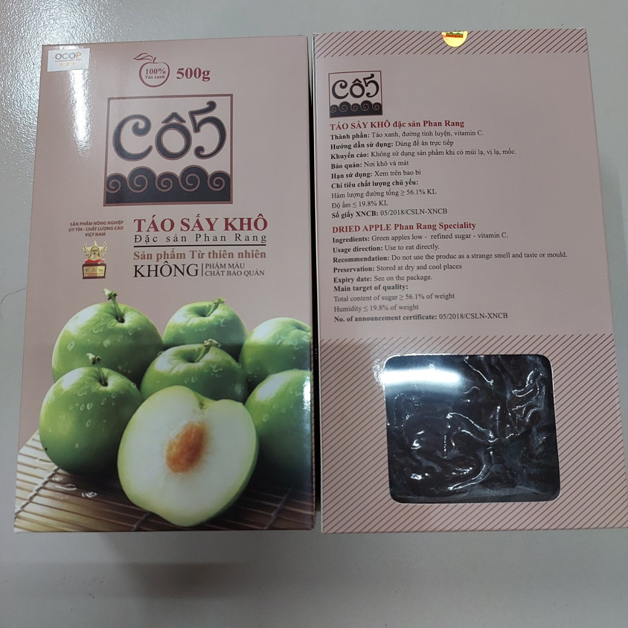 OCOP- Táo sấy khô Hộp 500g