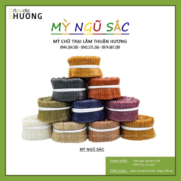 Mỳ Chũ rau củ Ngũ sắc_Bắc Giang_1Kg