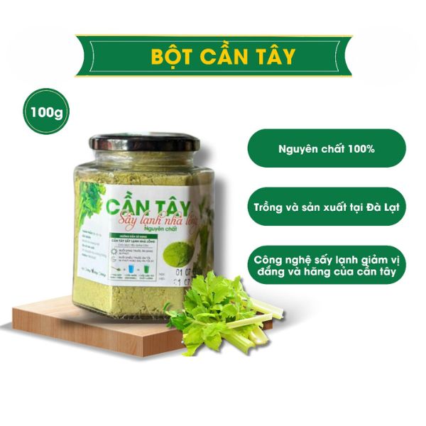 Bột cần tây Thái Châu nguyên chất 100% lọ 100g