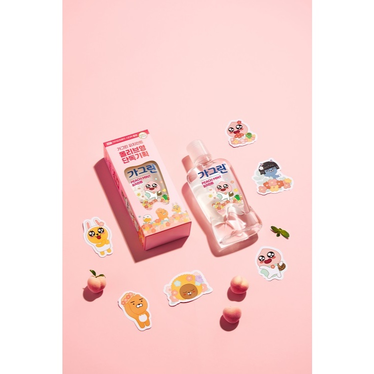 Nước súc miệng cho răng nhạy cảm vị đào bạc hà Garglin Peachmint không cồn chai 750ml