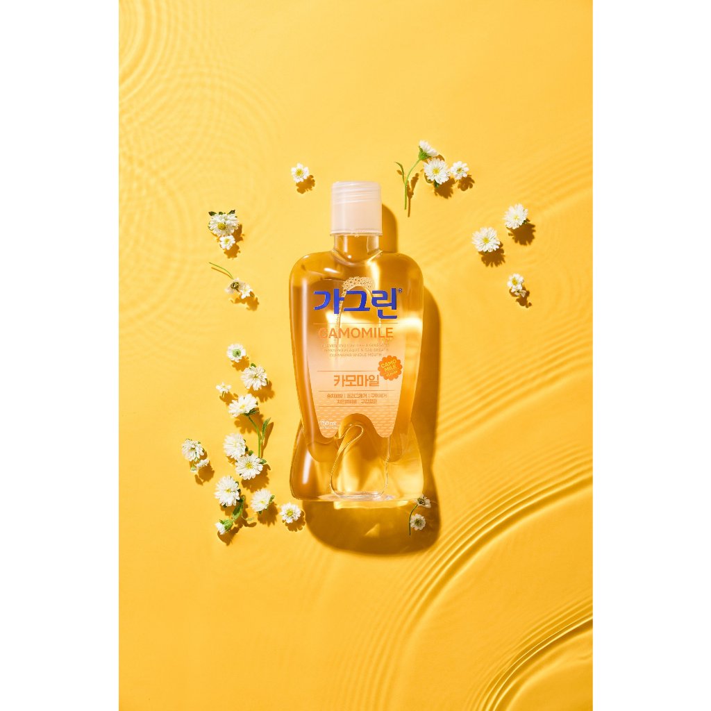 Nước súc miệng Garglin Camomile - không chứa cồn - chai 750ml