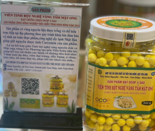 OCOP Ninh Bình - Viên tinh bột nghệ vàng tẩm mật ong 500g