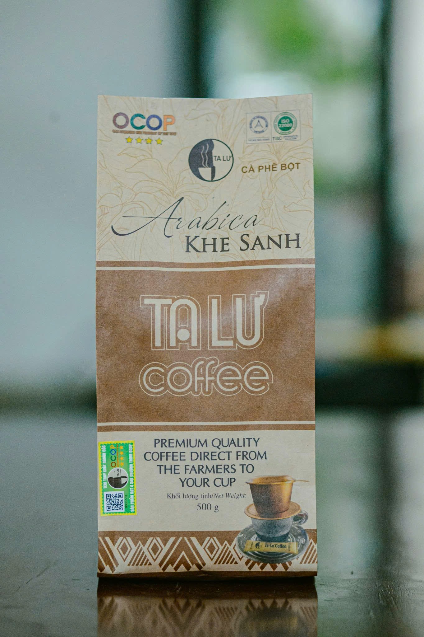 CÀ PHÊ TA LƯ – CÀ PHÊ ARABICA KHE SANH - Loại bột gói 500gr
