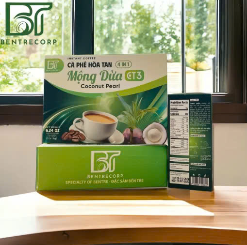 Cà phê hòa tan Mộng dừa CT3 4 IN 1 - 10 gói