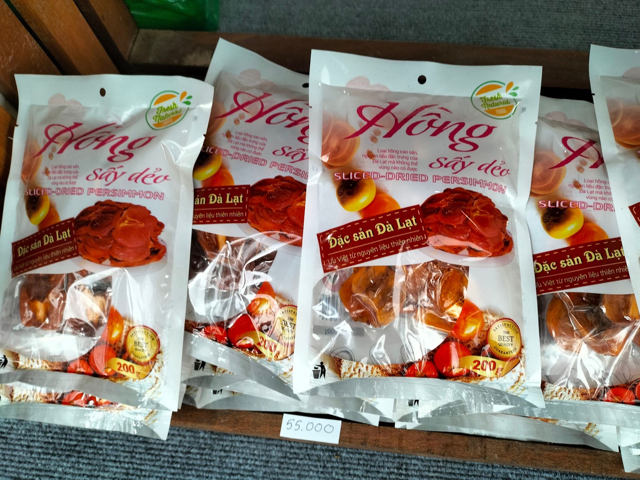 Hồng sấy dẻo đặc sản Đà Lạt túi 200g