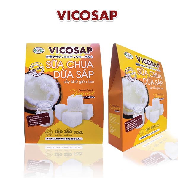 Sữa chua dừa sáp sấy khô VICOSAP (hộp 25g)