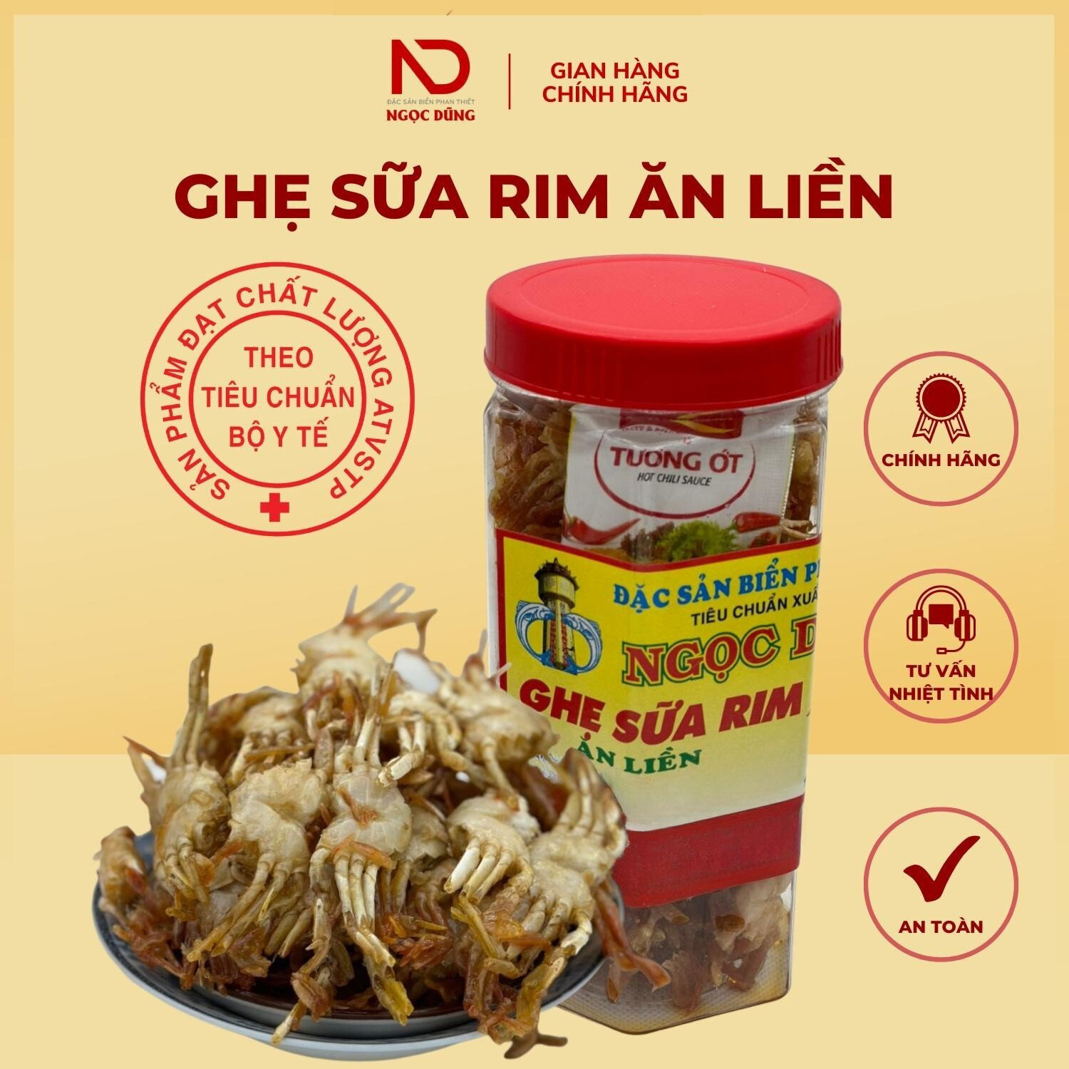 Ghẹ Sữa Rim Ăn Liền Ngọc Dũng - Hộp 200g