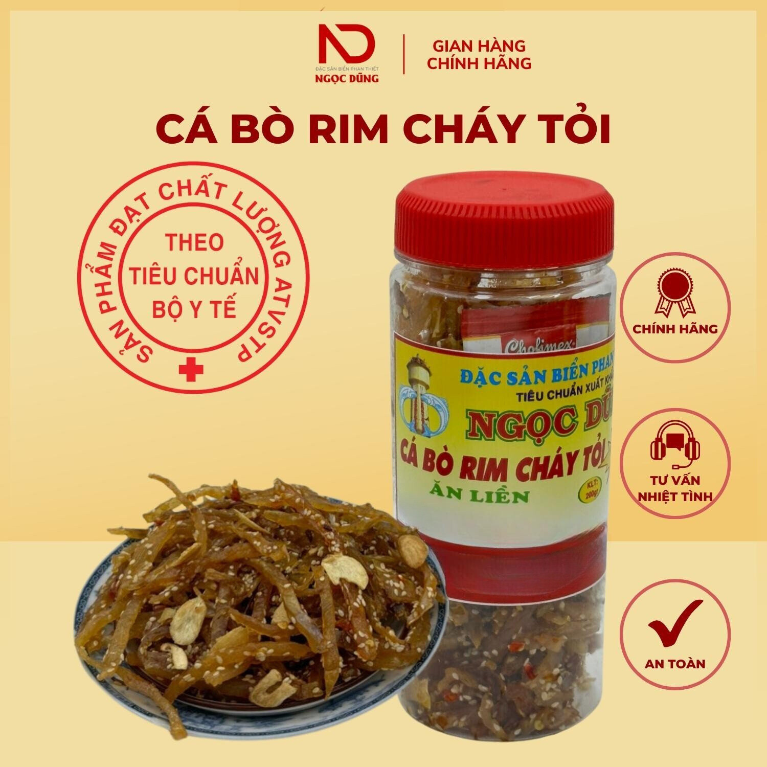 Cá Bò Rim Cháy Tỏi Ngọc Dũng - Hộp 200g