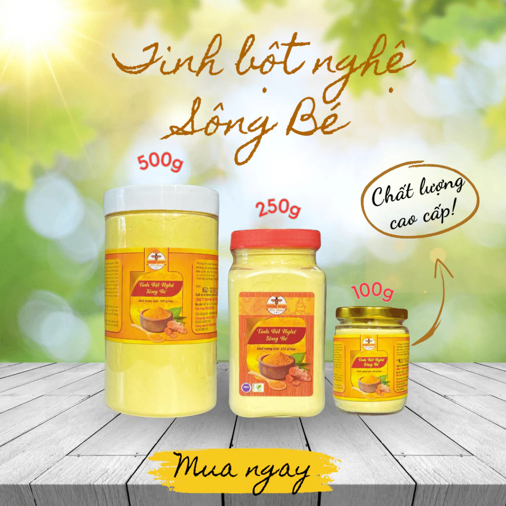 Tinh bột nghệ nguyên chất Sông Bé - Hũ 500g