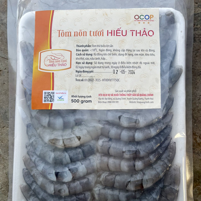 Tôm noãn tươi Hiếu Thảo