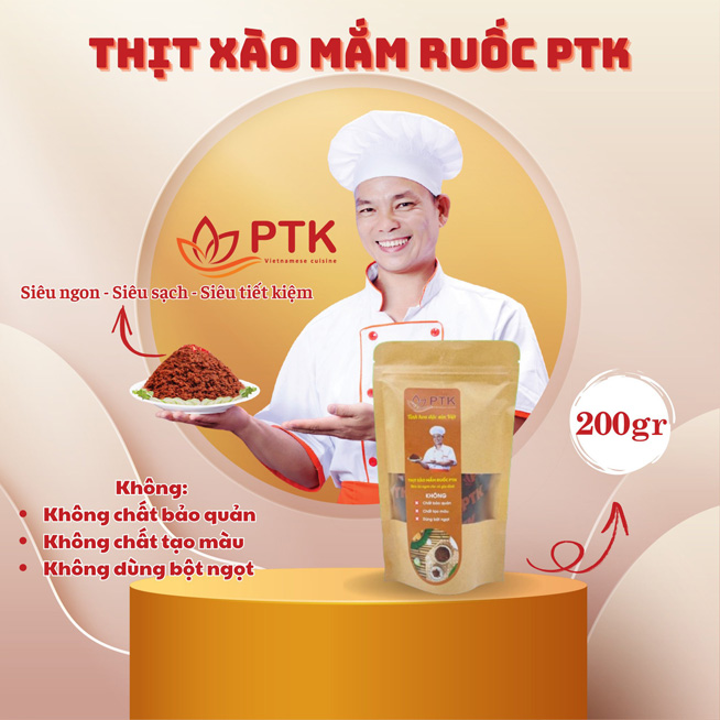 Thịt Xào Mắm Ruốc PTK túi 200gr