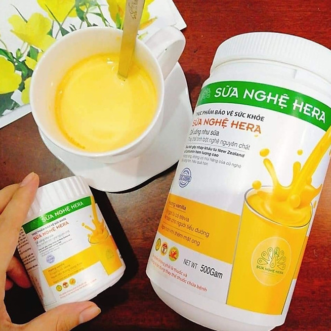 Combo 2 Hộp Sữa Nghệ Hera 500G Hỗ Trợ Lợi Sữa, Đẹp Dáng Đẹp Da