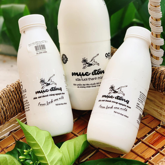 Ocop - Sữa tươi thanh trùng Mục Đồng 450ml