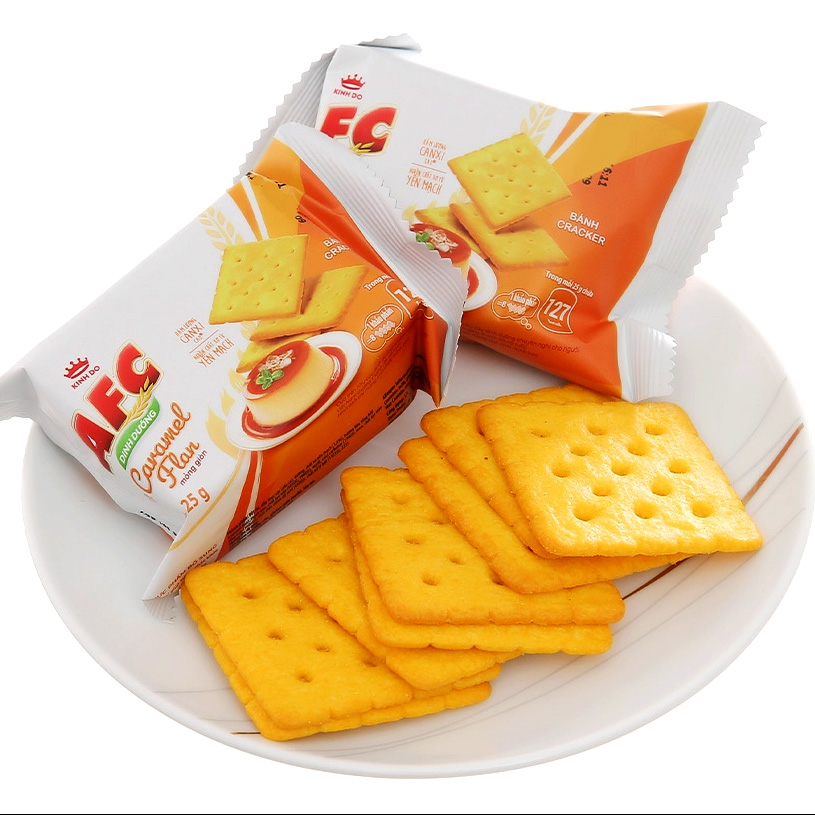 AFC Bánh Cracker dinh dưỡng vị Caramel Flan 261g 1 hộp
