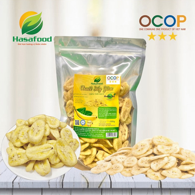 OCOP - Chuối sấy giòn Hasafood 1000gr