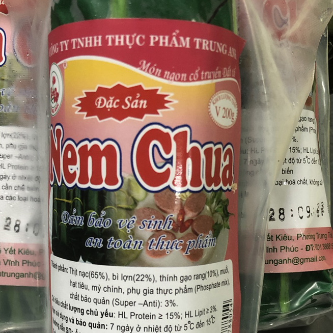 Ocop - Đặc sản Nem chua Trung Anh - 200g - Chỉ nhận giao nội tỉnh Vĩnh Phúc