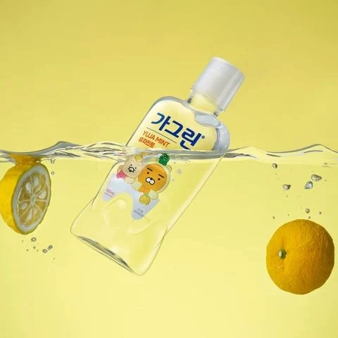 Nước súc miệng Garglin Yujamint thanh nhiệt vị chanh không cồn chai 750ml
